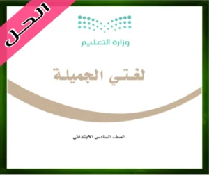 كتاب لغتي الجميلة سادس اختبار لغتي الجميلة سادس