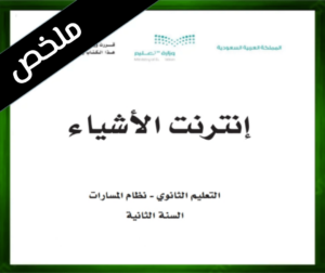 حل مادة إنترنت الأشياء 1-2 ثاني ثانوي