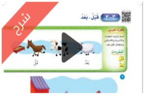 شرح الموقع والنمط الرياضيات اول ابتدائي الفصل الاول