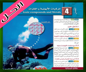 حل كتاب الكيمياء ثاني حل الفصل الرابع المركبات الأيونية والفلزات ثاني ثانوي 1445 ف1